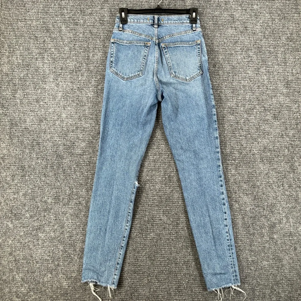 We The Free Free People Skinny Leg Jeans Womens 26 Distressed Knee Raw Hem